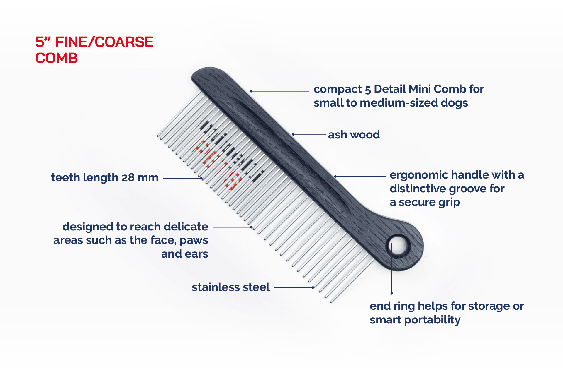 5" Fine/Coarse Comb_MinelliPETS