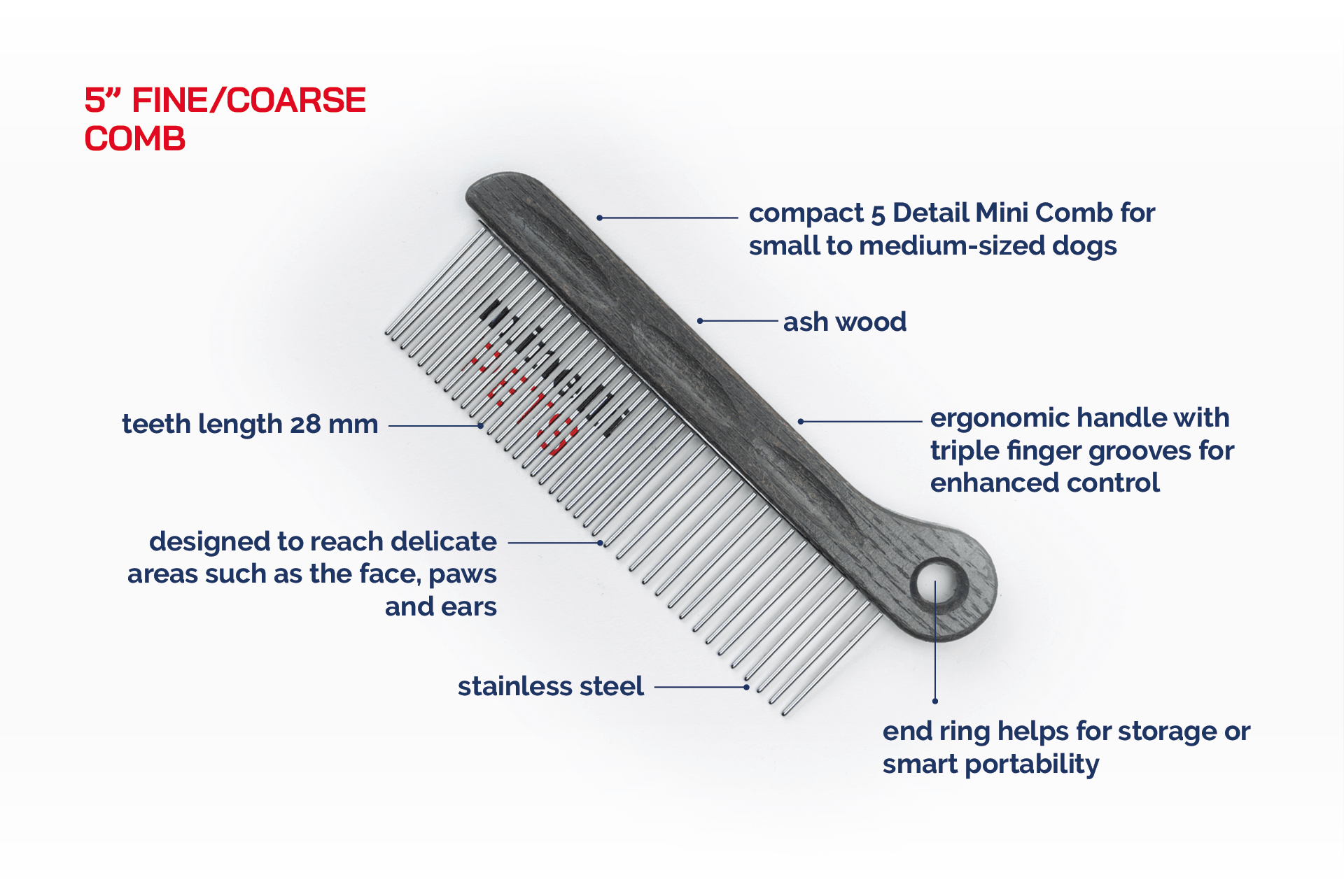 5" Fine/Coarse Comb_MinelliPETS