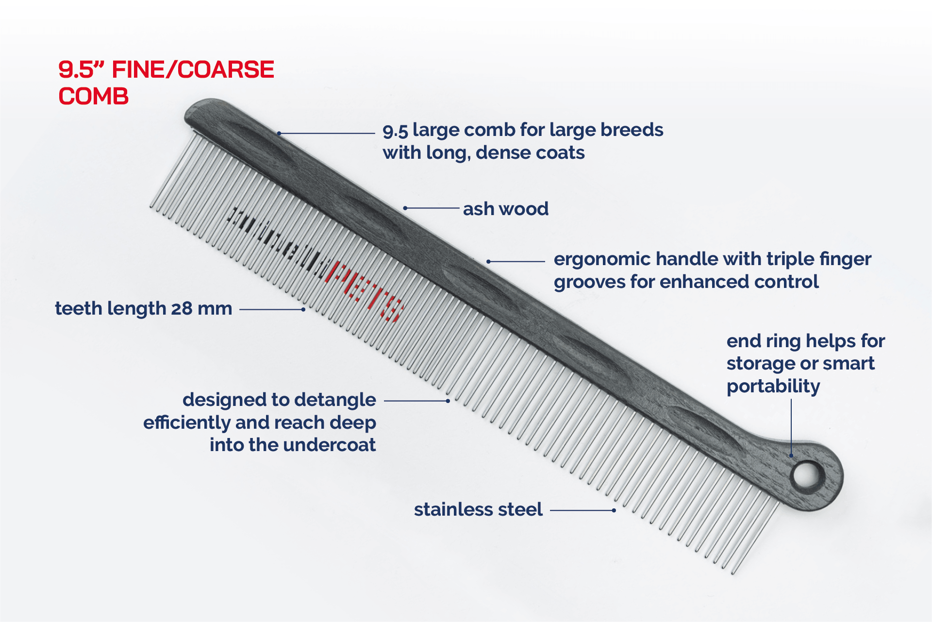 9.5" Fine/Coarse Comb_MinelliPETS