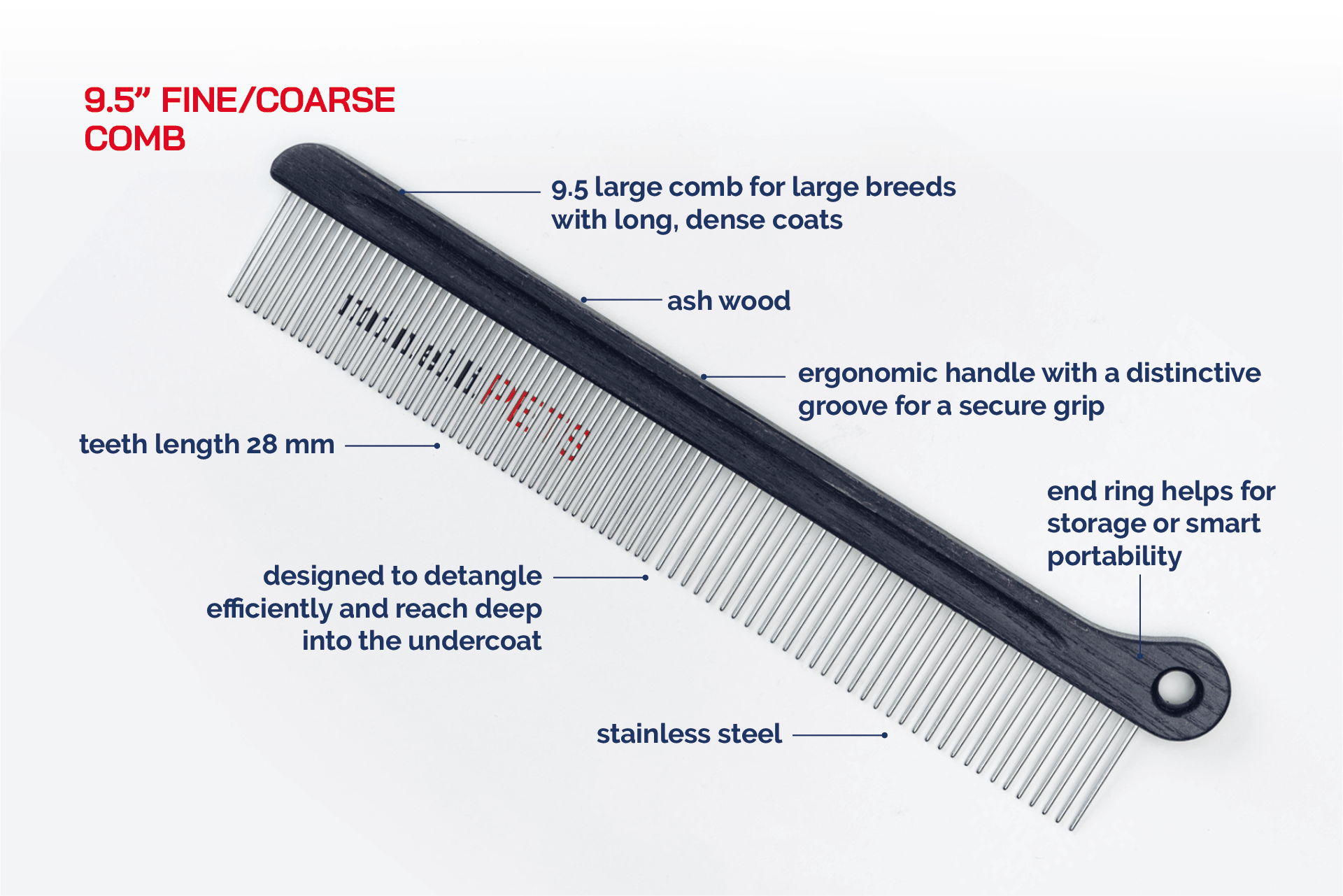 9.5" Fine/Coarse Comb_MinelliPETS