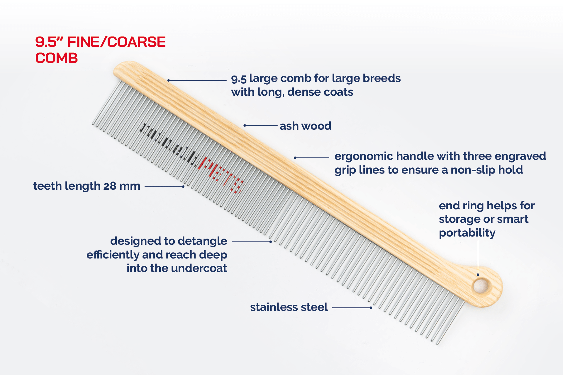 9.5" Fine/Coarse Comb_MinelliPETS