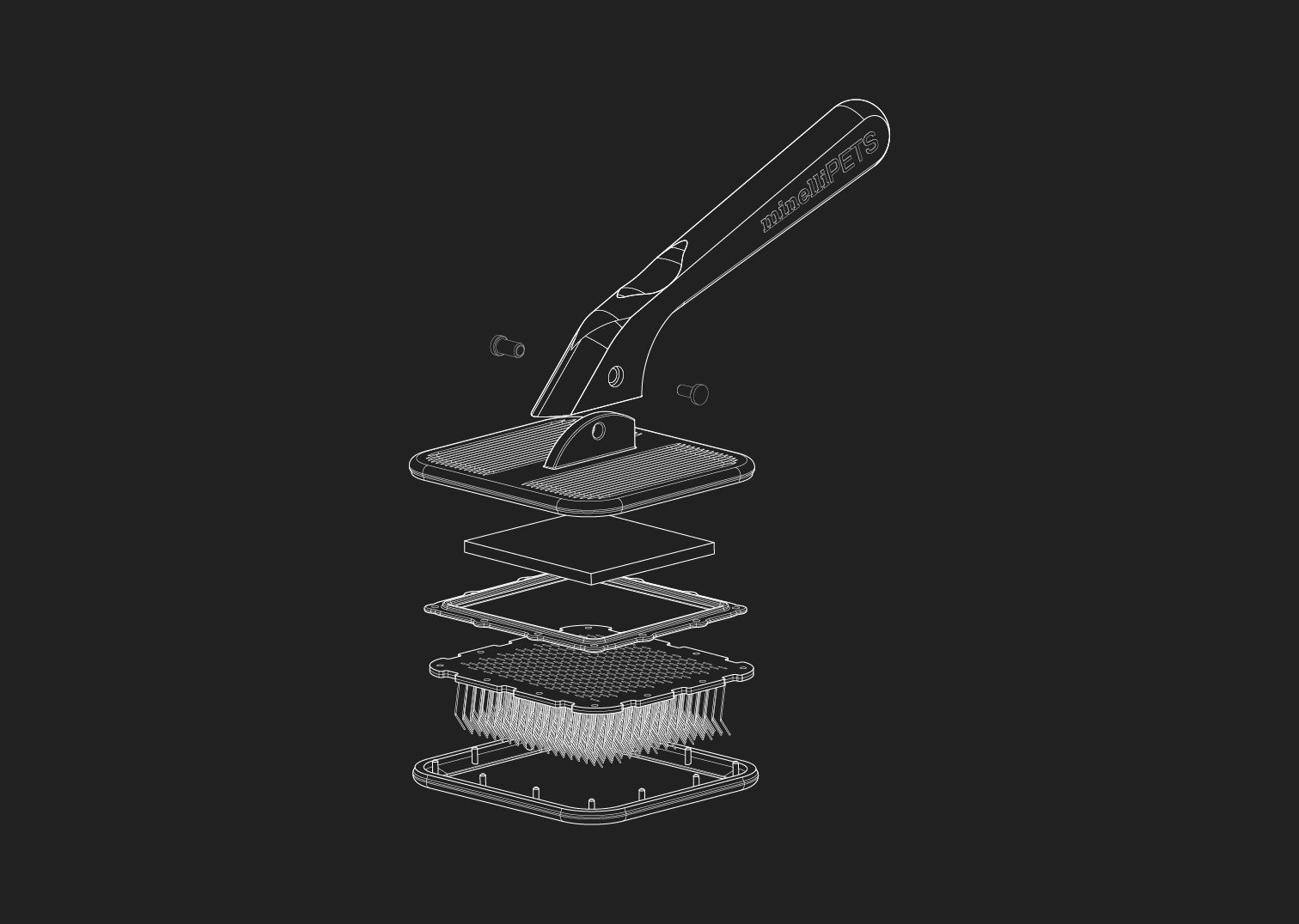 Slicker Brush 1 - Minelli Pets