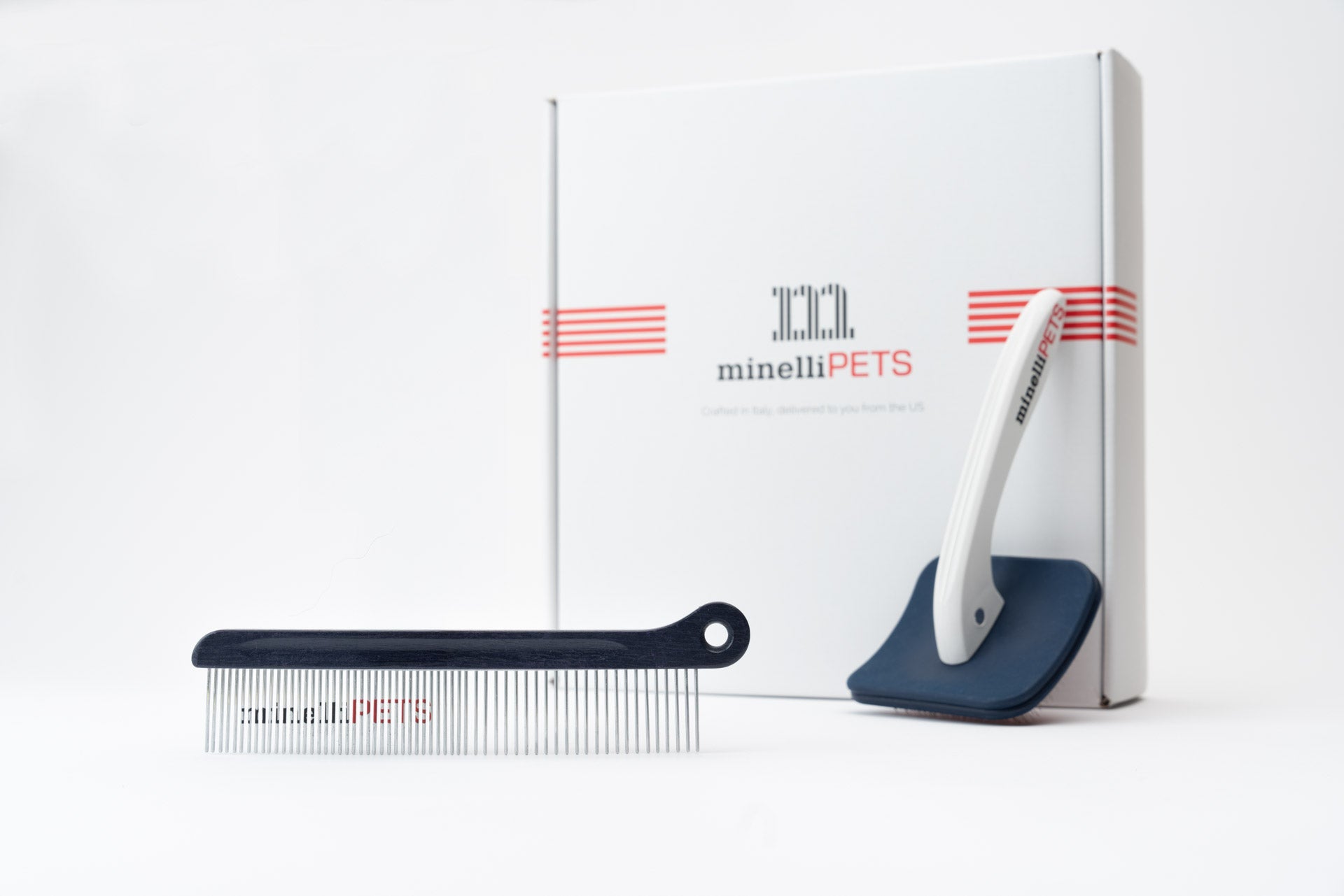 Antibacterial Slicker & Comb Duo - for medium to tall dogs_MinelliPETS