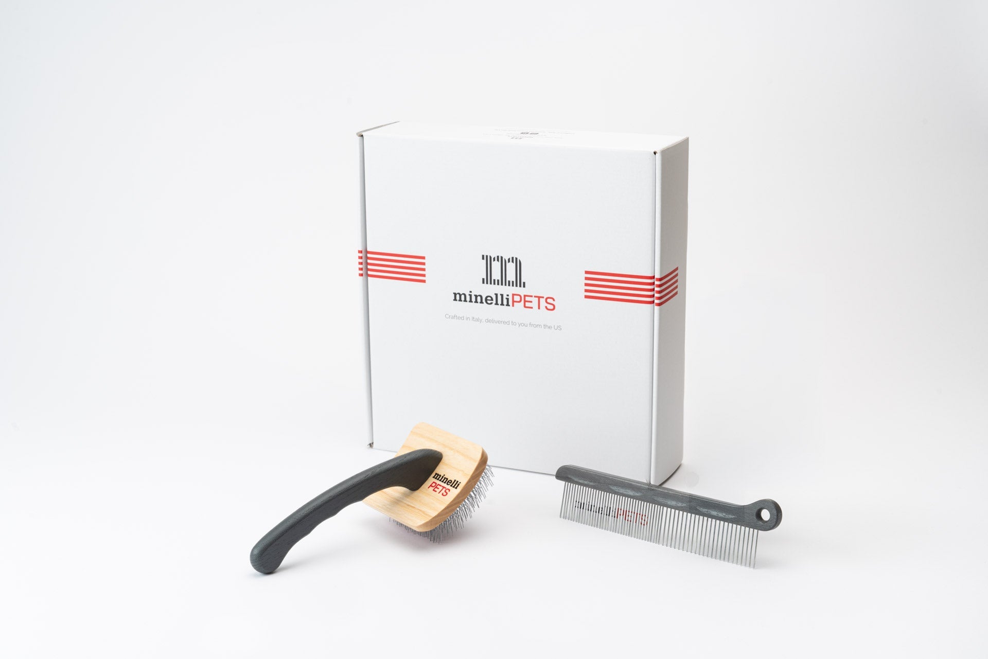 Super Grip Slicker & Comb Duo - for medium to tall dogs_MinelliPETS